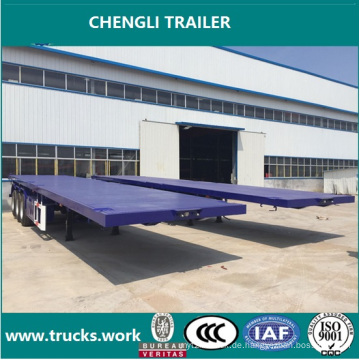 3axles portable flachen Bett Trailer Trasnportation Containertrailer